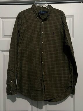 Ralph Lauren Plaid Button-Down Shirt with Subtle Check